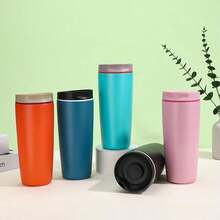 Tumbler Lid Replacement Compatible With Owala SmoothSip 12oz 20oz Slider Insulated Stainless Steel Coffee Tumbler, Leakproof Top Cover Fit For Owala 20oz/12oz Travel Mug (Black) - 黑色的 - 查看 7