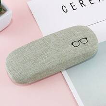 1pc Solid Color Eyeglasses Storage Box, Glasses Case - Multicolor - View 3
