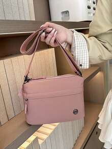 2026 New Fashion Women's Crossbody Bag - Minimalist Versatile Small Square Shoulder Bag, Multi-Compartment Design, Zipper Closure, Suitable For Daily Commute, Shopping, Leisure And Travel. - Multicolor - View 8