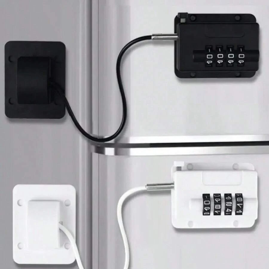 2pcs New Digital Password Limit Positioning Combination Lock Baby Safety Children Protection Sliding Closet Window Safety Fridge Lock - Multicolor - View 1