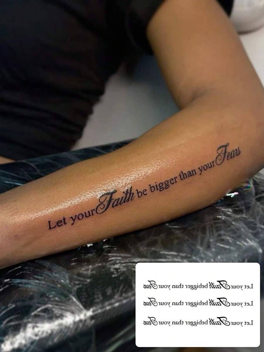 1pc 7-14 Days Lasting Herbal Temporary Tattoo Sticker, Minimalist Abstract Mysterious Hand Tattoo Design, Waterproof Tattoo Sticker Suitable For Fashionable People - Black - View 1