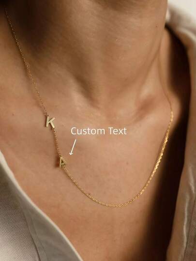 Dây chuyền hai lớp thiết kế riêng, kèm mặt dây chuyền hình trái tim cá nhân hóa - Dây chuyền vàng thanh lịch và đơn giản, món quà lý tưởng cho các cặp đôi, bạn bè, gia đình, Ngày của Mẹ, thời trang, mùa thu, tối giản, thường ngày, cá nhân hóa, bạn gái, mẹ, gia đình, bạn bè, con gái, kỷ niệm ngày cưới, Ngày Valentine, Ngày của Mẹ, sinh nhật, lễ tốt nghiệp, đeo hàng ngày, đám cưới, khiêu vũ, quà tặng độc đáo.