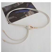 1pc Leather Rope Knotted Belt, Minimalist Versatile Tie-Up Decor For Dresses, Sweaters, Jackets - Multicolor - View 6