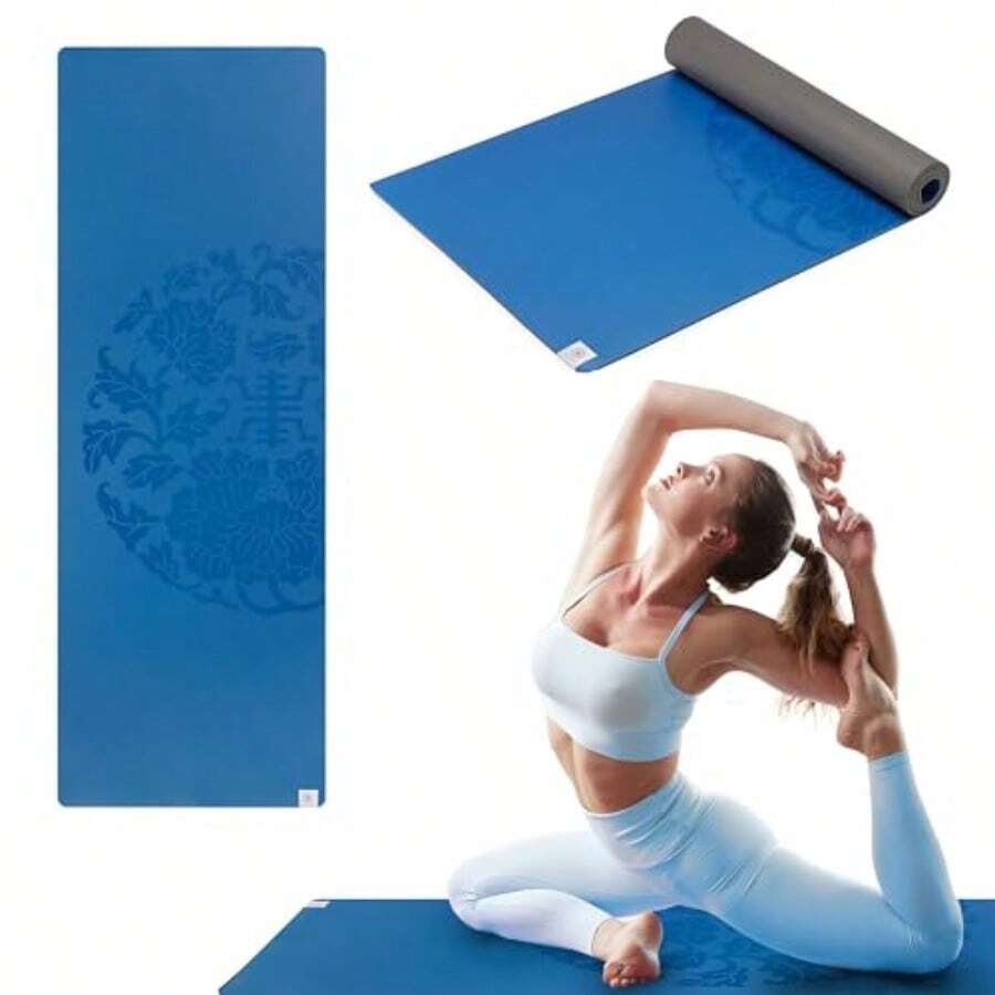 Gaiam Sol Tapete para Yoga de Agarre en seco 5 mm - Azul - Ver 1