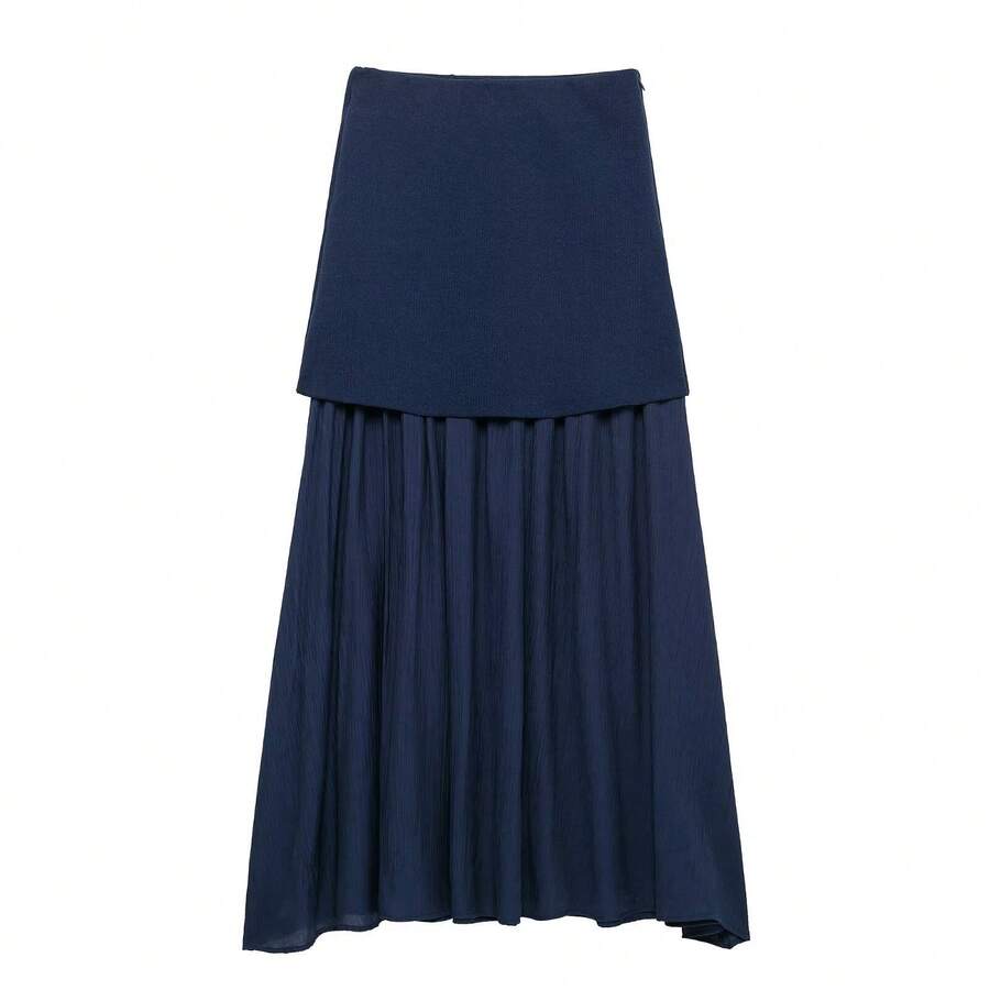 Lolita Dresses - Navy Blue Midi Skirt - View 1