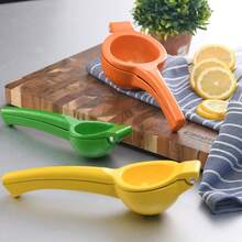 1pc Manual Lemon Juicer, Lemon Squeezer, Fruit Juice Extractor, Professional Metal Manual Juicing Kitchen Tool (Yellow) - Multicolor - View 6