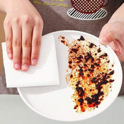 1pc Large Roll Non-Woven Lazy Cloth, Dry & Wet Dual Use, Thickened Disposable Kitchen Towel For Dishwashing & Home Cleaning