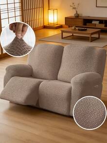 3-Seater Recliner Sofa Cover, Stretch Jacquard Sofa Slipcover, Suitable For Recliner Sofa & Leisure Armchair, Furniture Protector - Multicolor - View 8