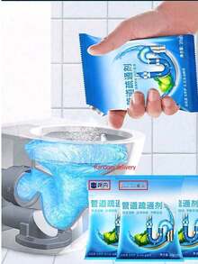 10/20 Packs Powerful Pipe Dredge Agent, Fast-Acting Sink & Drain Cleaner For Kitchen Sink, Toilet & Pipeline Clog Remover - Powdery - View 1