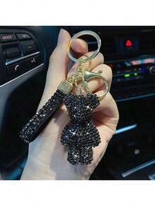 Shiny And Festive Animal-Shaped Handcrafted Rhinestone-Encrusted Ornaments, Easter Basket Essentials, Mom Day Gift, Ornaments Gifts, Arts, Crafts & Sewing, Keychains, Classic Bag Charms, Shiny Rhinestone Decoration, Cute Mobile Phone Bag Wallet Decoration. Car Accessories School Animal Goth Y2k - 粉紅色 - 查看 5