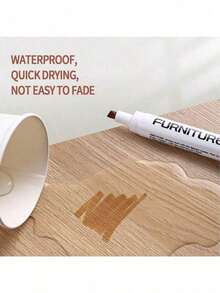 1 Set Furniture Repair Markers, Wood Filler Paint Kit, Suitable For Floors, Tables, Stains, Scratches - Oak, Maple, Cherry, Peach, Walnut, Black Waterproof Tile Pen - Perfect For Repairing Dirt And Discoloration On Wood Surfaces - Touch-up Markers - View 7