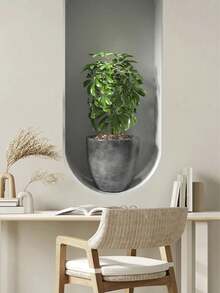 1片3D立体盆栽植物墙贴，防水PVC自粘贴纸，装饰艺术风格绿色植物可撕贴花卉墙贴，哑光塑料花卉壁画，适用于家居、办公室、客厅、卧室、书房、墙面装饰 - 牆貼 - 查看 7
