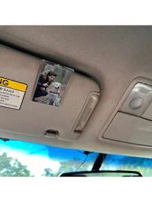 1pc Personalized Car Sun Visor Photo Frame Clip, Customized Photo Car Decor, Couples Gift, Cute Pets, Acrylic Car Sun Visor Photo Frame - Durable PMMA Material, Perfect For Couples And Pet Memorabilia, Easy To Install Dashboard Accessory, Record Precious Memories, Fits All Car Models, Car Sun Visor - A - View 7