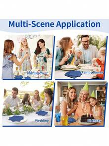 20/60/100 Pcs Cocktail Napkins Disposable, 2-Ply 5" X 5" Party Napkins, Square Beverage Dinner Napkin For Wedding Birthday Party Anniversary Reception Bar Event - Navy Blue - View 7