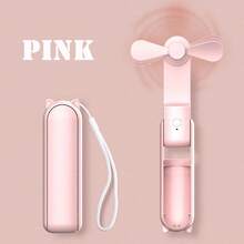 AIRPROSSING New Foldable USB Mini Handheld Fan, 3-In-1 USB Rechargeable Portable Hand Fan With Power Bank And Flashlight, Suitable For Travel/Summer/Concerts/Eyelashes, Gift For Women - Handheld - View 14