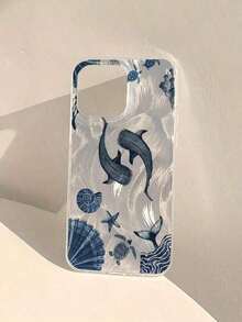 1pc Fashionable Premium Minimalist,1pc TPU Protective Phone Case With Feather, Seashell, Whale Print, Compatible With Apple 16, 15, 14, 13, 12, 11 Pro Max, Series Waterproof Shockproof Anti-Fall Scratch Resistant-For-Your-New-,[Local Warehouse Fast Shipping] Series Waterproof Shockproof Scratch Resistant - 1 cái - Xem 2