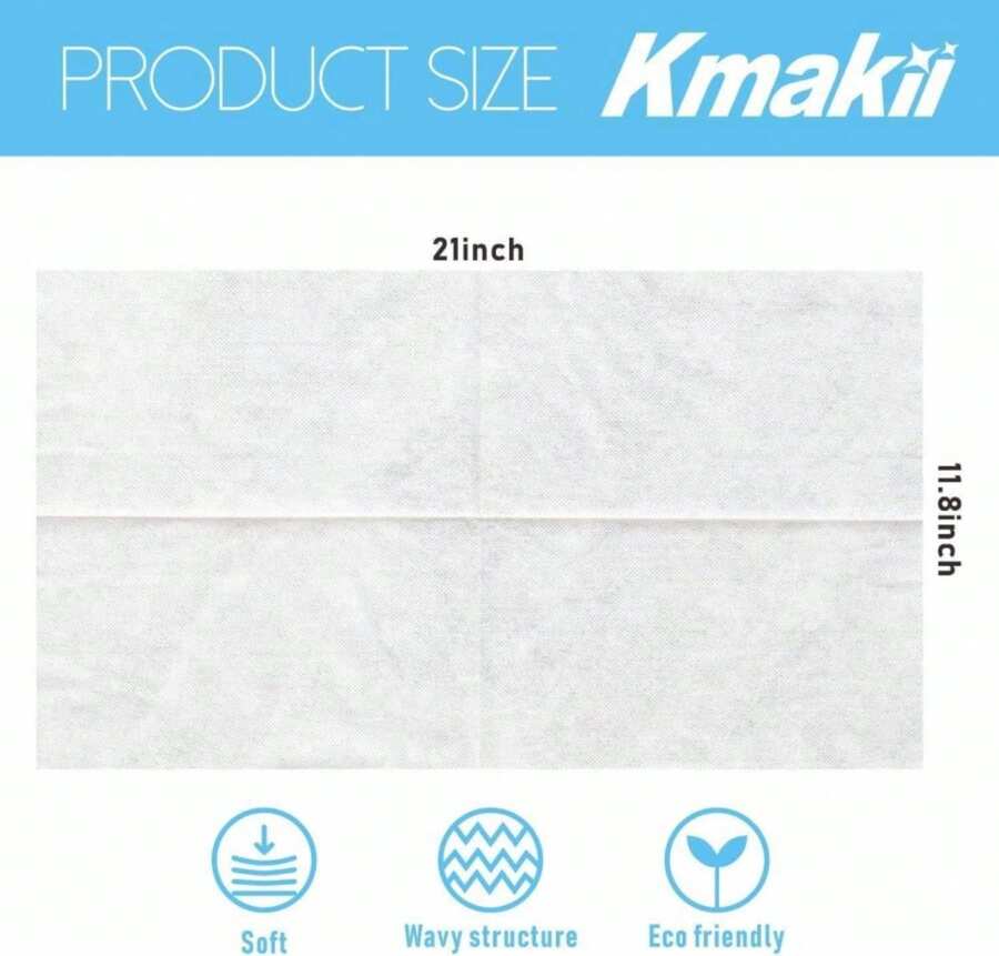 KMAKII Handi Wipe Reusable Cloths - Multi-Purpose Disposable Dish Cloths And Towels, Ultra Absorbent, Fast-Dry, Durable Cleaning Wipes For Kitchen And Home, White, 11.8 X 21 Inches, Pack Of 80 - ColorD - 查看 1