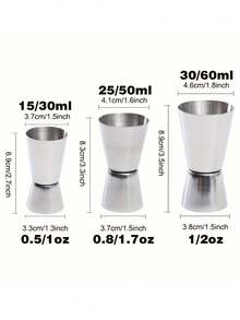 1 cốc đong hai đầu bằng thép không gỉ, cốc đong chất lỏng, cốc đong cocktail chuyên nghiệp hai đầu, dụng cụ pha chế cocktail, ly cocktail, cốc nước, dụng cụ thiết yếu cho mùa hè, dụng cụ đong đồ uống chính xác, thích hợp cho tiệc tùng, đám cưới, nhà bếp, quầy bar, dụng cụ pha chế đồ uống, trợ thủ nhà bếp, dụng cụ nhà bếp thiết yếu, đồ dùng nhà bếp, phụ kiện nhà bếp, đồ gia dụng, quà tặng cho nữ, quà tặng cho nam, quà tặng cho bạn bè - Nhiều màu - Xem 5