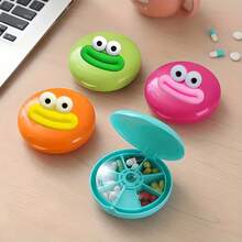 Colorful Seven-Compartment Portable Capsule Storage Box - Sausage-Shaped Sealed Compartment Organizer, Suitable For Jewelry, Beads, And Small Items, Essential Travel Organizer |   Fun Design |   Firmly Closed - 1 Item - Green - View 1
