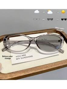 1 Pasang Kacamata Fashion Wanita Model Cat Eye Photochromic, Cocok Untuk Membaca di Dalam Ruangan dan Melindungi Mata di Luar Ruangan - Bermacam-macam - View 5