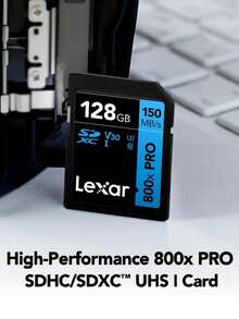 Lexar 128GB SDXC 記憶卡 800x V30 U3 最高 150MB/S 高速 SD 卡，適用 4K 影片、單反相機、無人機、運動攝影機、行車記錄器 - 查看 8