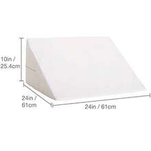 DMI Supportive Foam Bed Wedge Leg Rest Cushion Pillow for Back Support Elevating Legs and Acid Reflux White 10 x 24 x 24 - Blanco - Ver 6
