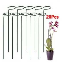 20Pcs Metal Plant Bow Stand Stake Strong Round Garden Flower Support Y Shape UK - View 5