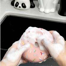 1pc Multi-Purpose Donut-Shaped Sponge Brush, Dishwashing Sponge, Multipurpose Kitchen Cleaning Sponge, Suitable For Sink, Countertop, Stove And Pots/Pans, Cleaning Supplies, Cleaning Tools - Sponge Wipe - View 6