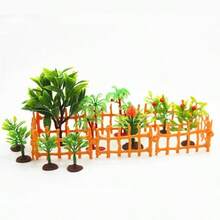 [2026 Miniature Landscaping] 18pcs Realistic Plant Fence Model Set, Miniature Landscape Handmade Accessories (Assembly/Sand Table Simulation/Scene Decoration) - Multicolor - View 3