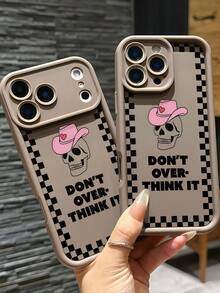 1 ốp lưng điện thoại Dopamine hình đầu lâu cầu thang sáng tạo, tương thích với iPhone 16/17 Pro Max, bảo vệ toàn thân chống sốc, thiết kế tối giản, kiểu hoạt hình dễ thương, bảo vệ hoàn hảo điện thoại của bạn, phù hợp với Honor X7/Galaxy A56 5G/ Smart 8/ Hot 40/Transsion Spark 30C/Spark Go 2024/ Note 14 5G/ Moto E22/E22i/ A54 - Màu nâu - Xem 4