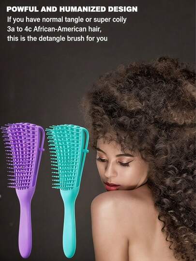 1. Massage And Comb The Hair - For Use As A Hair Softener Brush - Suitable For Various Hair Types Of Men/Women (Curly, Wavy, Frizzy, Tangled, Wet Hair, Dry Hair, Oily, Thick, Long Hair) - For Detangling Natural Hairstyles - For Removing Scalp Keratin To Achieve A Beautiful Effect