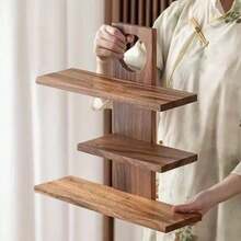 New Vintage Desktop Perfume Display Rack, Multi-Layer Retro Decor Shelf, Minimalist Modern Zen Tea Ceremony Tea Set Accessories Display Stand - Multicolor - View 13