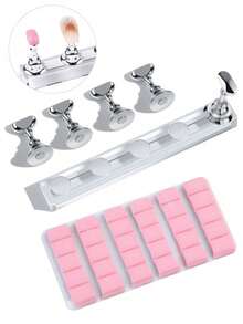 Bộ dụng cụ thực hành vẽ móng nghệ thuật - Giá đỡ sơn móng tay từ tính tái sử dụng, giá đỡ đầu móng acrylic cho người mới bắt đầu, dụng cụ trưng bày móng dùng tại nhà và tiệm làm móng. - Nhiều màu - Xem 1
