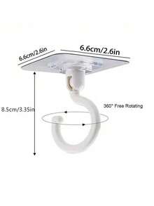 Bộ 1/3/5/8 móc treo trần xoay được - Lắp đặt dễ dàng không cần khoan, móc dán dùng để treo cây cảnh, đèn lồng, chuông gió, tạo nên phong cách trang trí trần nhà hiện đại, chịu tải trọng cao, giá đỡ treo tường đa chức năng, lý tưởng cho sinh nhật, lễ Phục sinh, lễ tốt nghiệp, trang trí Giáng sinh, trang trí phòng, trang trí Giáng sinh mùa đông, quà tặng Giáng sinh, đồ trang trí Giáng sinh. - Nhiều màu - Xem 3
