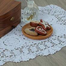 kilofly Handmade Crochet Cotton Lace Table Placemats Doilies Value Pack [Set of 4] White - Blanco - Ver 4