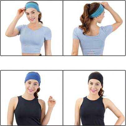 1/2/3pcs Unisex Sports Sweat Absorbing Headband, Lightweight Breathable, Suitable For Running, Fitness, Cycling, Yoga, Hiking