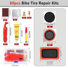 Set di attrezzi per la riparazione degli pneumatici di bicicletta di alta qualità: toppe vulcanizzate durevoli e lame di smerigliatura in sabbia dorata, adatto per la riparazione rapida delle forature di tutte le biciclette, motociclette, mountain bike e bici da strada, kit di riparazione degli pneumatici per motociclette, set di attrezzi portatile, toppe facili da usare, costruzione robusta, toppe di alta qualità, attrezzi per la manutenzione, kit di riparazione delle forature, motociclisti, ciclisti - Kit di riparazione - Visualizzare 3