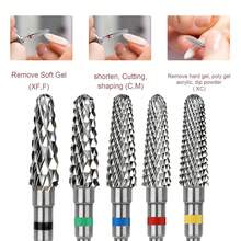 1 pezzo Punta per trapano per unghie in carburo di tungsteno NotNoot - 3/32" affusolata, altamente efficace per rimuovere il gel, adatta per trapano elettrico per unghie, per uso professionale in salone di bellezza e per manicure domestica - Multicolore - Visualizzare 3