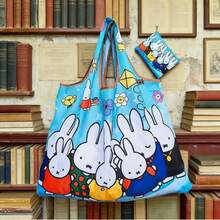 1 chiếc túi tote gấp gọn cỡ lớn hình thỏ dễ thương, túi đeo vai nữ, quà tặng & đồ chơi - Nhiều màu - Xem 6