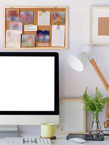 Multi-Functional Cork Board With Wooden Frame - Ideal For Jewelry Organization, Photo Display, And Note-Taking, A Lovely Storage Rack For Bedroom And Study - White - View 5