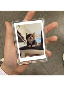 1pc Personalized Car Sun Visor Photo Frame Clip, Customized Photo Car Decor, Couples Gift, Cute Pets, Acrylic Car Sun Visor Photo Frame - Durable PMMA Material, Perfect For Couples And Pet Memorabilia, Easy To Install Dashboard Accessory, Record Precious Memories, Fits All Car Models, Car Sun Visor - A - View 6