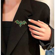 2026 New Model, Devil Bat Brooch, Retro Men's And Women's Clothes With Accessories,  Friendly Corsage Silk Scarf Buckle, Clothing Shoe Buckle. - DW0993 Xanh lá - Xem 4