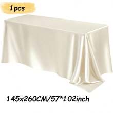 1 Khăn trải bàn Giáng sinh bằng vải satin ngà thanh lịch, Khăn trải bàn hình chữ nhật bằng vải satin polyester có thể giặt và tái sử dụng cho đám cưới, sinh nhật, nhà hàng, tụ họp tại nhà, tiệc ngoài trời, khăn trải bàn, trang trí bàn, khăn ăn tiệc Giáng sinh - Ngà voi - Xem 27