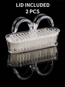 Nail Dust Cleaning Brush Set With Cover, Finger & Toe Nail Cleaning Brush Kit, Suitable For Men & Women, Applicable For Manicure - Multicolor - View 17