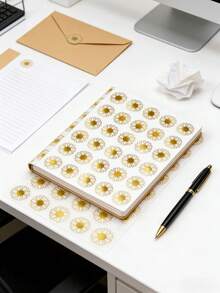30/150pcs Gold Foil Sunflower Stickers - Self-Adhesive Envelope Seals, Vibrant Floral Labels For Invitations, Gift Wrapping, Birthday Party Decor - Spring/Summer Craft, Invitation Accessories | Elegant Envelope Seals | Shiny Gloss - Sunflower Stickers - View 10