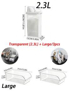 1pc/3pcs Laundry Detergent Storage Box - Multifunctional Storage Box For Laundry Powder, Beads Etc. - Suitable For Kitchen, Bathroom, Home Organization - Great Gift For Holidays, Laundry Organization Helper - Multicolor - View 15