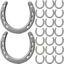 24Pcs Cast Iron Horse Shoes For Decorations Durable Good Lucky Horseshoe For Wall Décor Indoor Outdoor Cowboy Western Wedding Birthday Party Favors Plies - 24 - View 1
