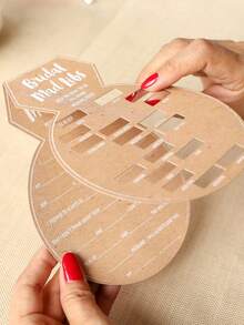 5/10pcs/Set Bride Party Game, Ring Crazy Fill-In Cards, Wedding Party Game, Engagement Party, Bachelorette Party Game, Kraft Paper - A - View 5