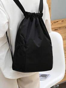 Large Capacity Lightweight Drawstring Backpack, Unisex Football/Basketball Bag, Waterproof Outdoor Sports Gym Bag - Multicolor - View 3