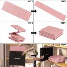 Readaeer - Tapete plegable de yoga para viajes tapete de yoga plegable de 6 mm de grosor con bolsa de transporte antideslizante TPE para ejercicios de pilates de 72 pulgadas de largo x 24 pulgadas - Rosado - Ver 5